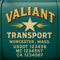 Custom Truck Door Decal Sticker Lettering For Semi-Trucks, Work Trucks, Box Trucks For USDOT Compliance