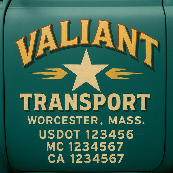 Custom Truck Door Decal Sticker Lettering For Semi-Trucks, Work Trucks, Box Trucks For USDOT Compliance
