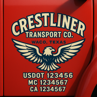Custom Truck Door Decal Sticker Lettering For Semi-Trucks, Work Trucks, Box Trucks For USDOT Compliance