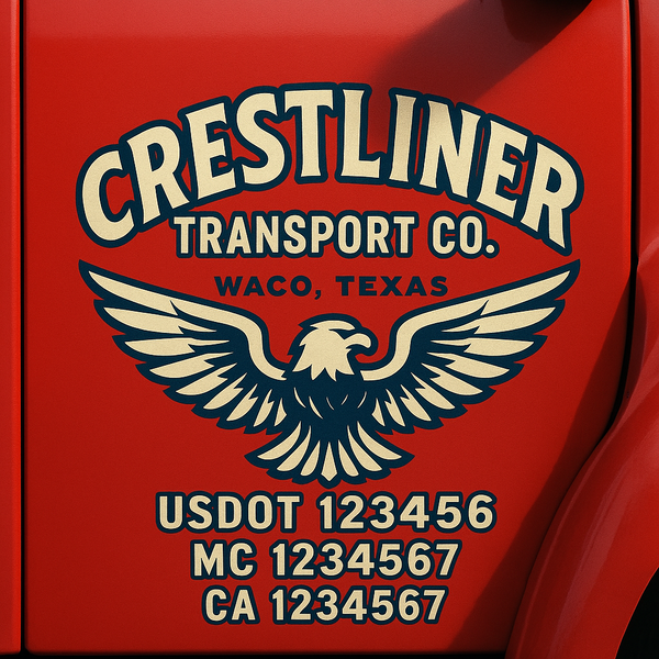 Custom Truck Door Decal Sticker Lettering For Semi-Trucks, Work Trucks, Box Trucks For USDOT Compliance