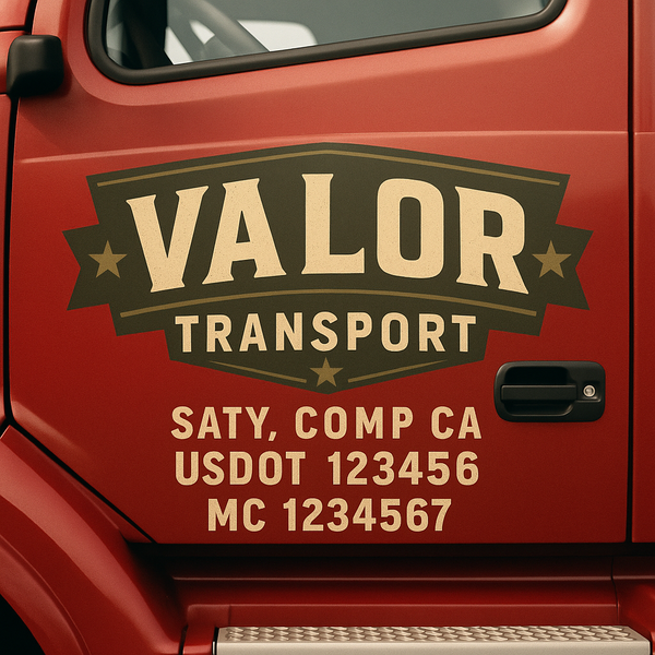 Custom Truck Door Decal Sticker Lettering For Semi-Trucks, Work Trucks, Box Trucks For USDOT Compliance