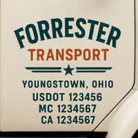 Custom Truck Door Decal Sticker Lettering For Semi-Trucks, Work Trucks, Box Trucks For USDOT Compliance
