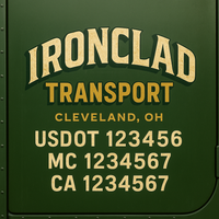 Custom Truck Door Decal Sticker Lettering For Semi-Trucks, Work Trucks, Box Trucks For USDOT Compliance
