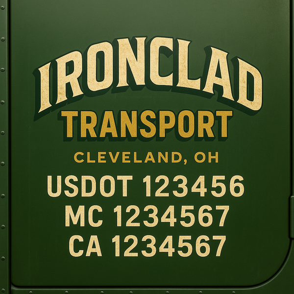 Custom Truck Door Decal Sticker Lettering For Semi-Trucks, Work Trucks, Box Trucks For USDOT Compliance