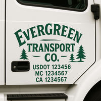 Custom Truck Door Decal Sticker Lettering For Semi-Trucks, Work Trucks, Box Trucks For USDOT Compliance