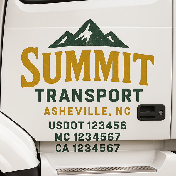 Custom Truck Door Decal Sticker Lettering For Semi-Trucks, Work Trucks, Box Trucks For USDOT Compliance