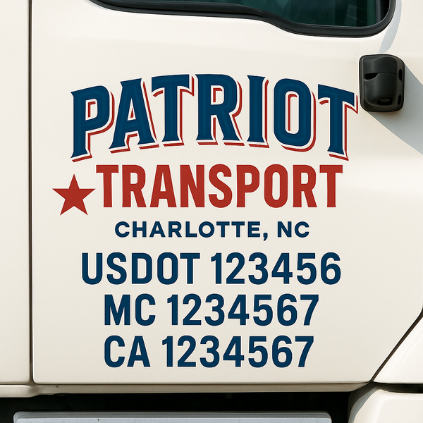 Custom Truck Door Decal Sticker Lettering For Semi-Trucks, Work Trucks, Box Trucks For USDOT Compliance