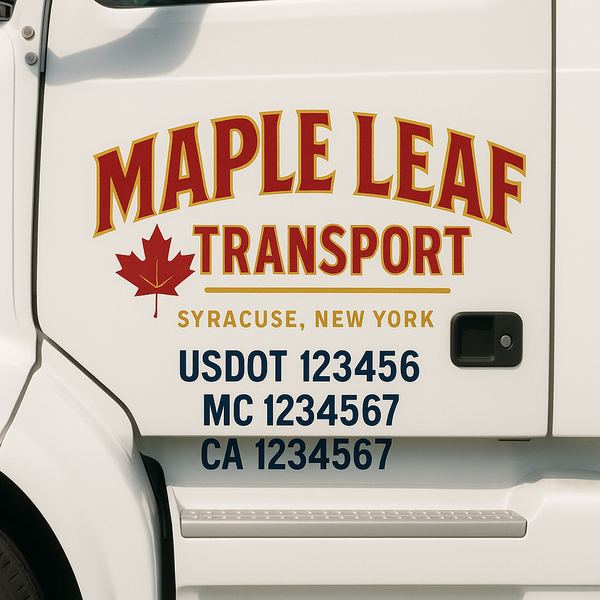 Custom Truck Door Decal Sticker Lettering For Semi-Trucks, Work Trucks, Box Trucks For USDOT Compliance