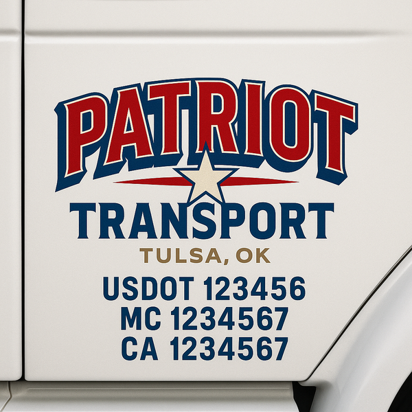 Custom Truck Door Decal Sticker Lettering For Semi-Trucks, Work Trucks, Box Trucks For USDOT Compliance