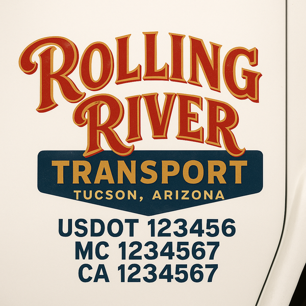 Custom Truck Door Decal Sticker Lettering For Semi-Trucks, Work Trucks, Box Trucks For USDOT Compliance