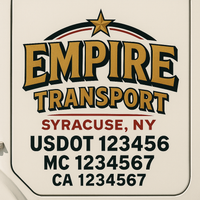 Custom Truck Door Decal Sticker Lettering For Semi-Trucks, Work Trucks, Box Trucks For USDOT Compliance