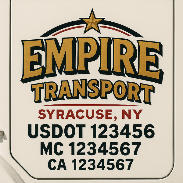 Custom Truck Door Decal Sticker Lettering For Semi-Trucks, Work Trucks, Box Trucks For USDOT Compliance