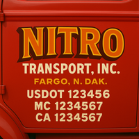 Custom Truck Door Decal Sticker Lettering For Semi-Trucks, Work Trucks, Box Trucks For USDOT Compliance