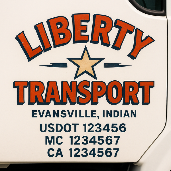 Custom Truck Door Decal Sticker Lettering For Semi-Trucks, Work Trucks, Box Trucks For USDOT Compliance