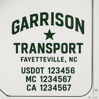 Custom Truck Door Decal Sticker Lettering For Semi-Trucks, Work Trucks, Box Trucks For USDOT Compliance