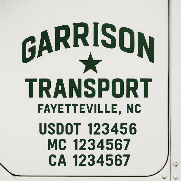 Custom Truck Door Decal Sticker Lettering For Semi-Trucks, Work Trucks, Box Trucks For USDOT Compliance