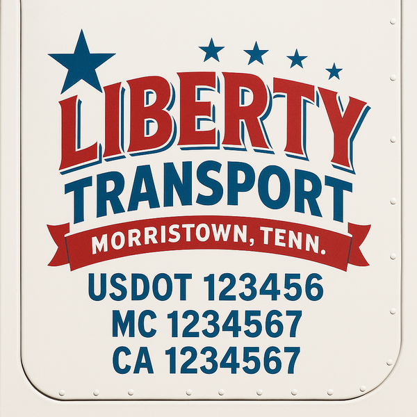 Custom Truck Door Decal Sticker Lettering For Semi-Trucks, Work Trucks, Box Trucks For USDOT Compliance