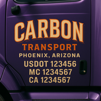 Custom Truck Door Decal Sticker Lettering For Semi-Trucks, Work Trucks, Box Trucks For USDOT Compliance