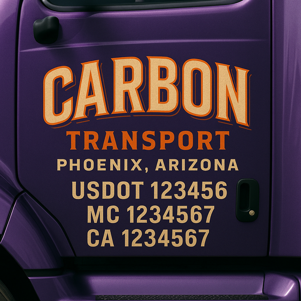 Custom Truck Door Decal Sticker Lettering For Semi-Trucks, Work Trucks, Box Trucks For USDOT Compliance