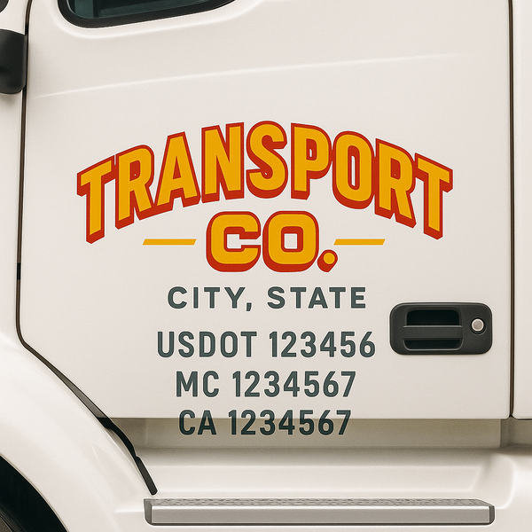 Custom Truck Door Decal Sticker Lettering For Semi-Trucks, Work Trucks, Box Trucks For USDOT Compliance