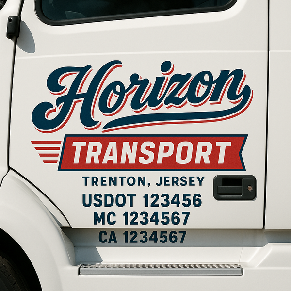 Custom Truck Door Decal Sticker Lettering For Semi-Trucks, Work Trucks, Box Trucks For USDOT Compliance