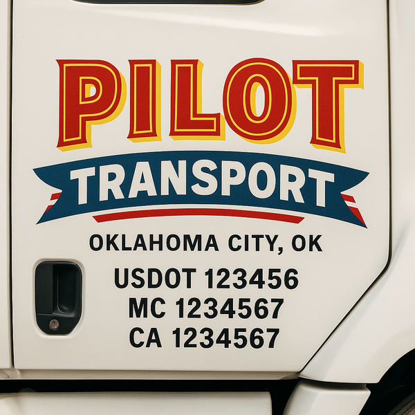 Custom Truck Door Decal Sticker Lettering For Semi-Trucks, Work Trucks, Box Trucks For USDOT Compliance