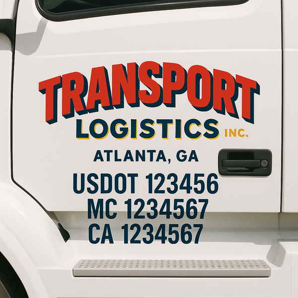 Custom Truck Door Decal Sticker Lettering For Semi-Trucks, Work Trucks, Box Trucks For USDOT Compliance