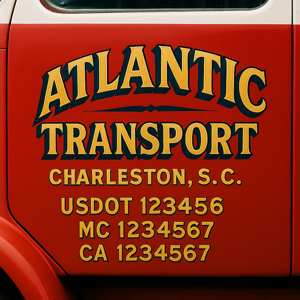 Custom Truck Door Decal Sticker Lettering For Semi-Trucks, Work Trucks, Box Trucks For USDOT Compliance