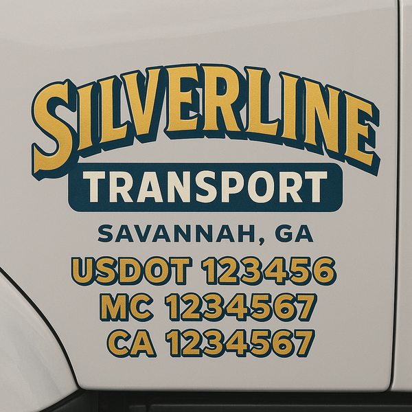 Custom Truck Door Decal Sticker Lettering For Semi-Trucks, Work Trucks, Box Trucks For USDOT Compliance
