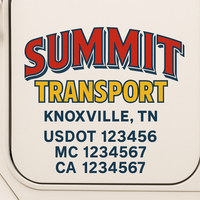 Custom Truck Door Decal Sticker Lettering For Semi-Trucks, Work Trucks, Box Trucks For USDOT Compliance