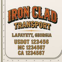Custom Truck Door Decal Sticker Lettering For Semi-Trucks, Work Trucks, Box Trucks For USDOT Compliance