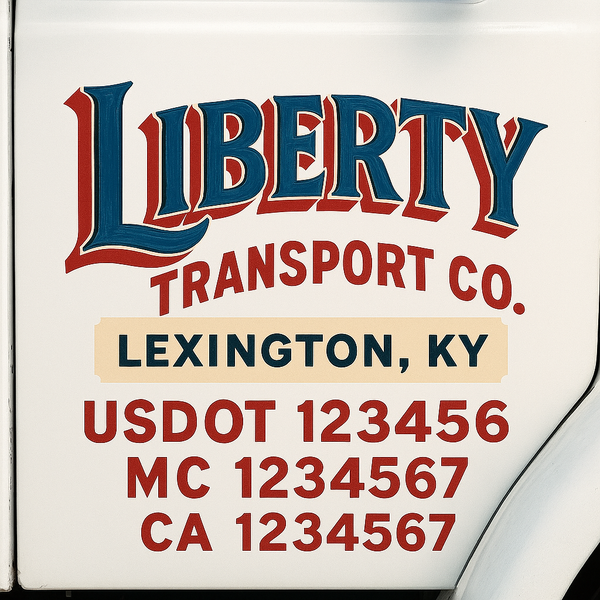 Custom Truck Door Decal Sticker Lettering For Semi-Trucks, Work Trucks, Box Trucks For USDOT Compliance