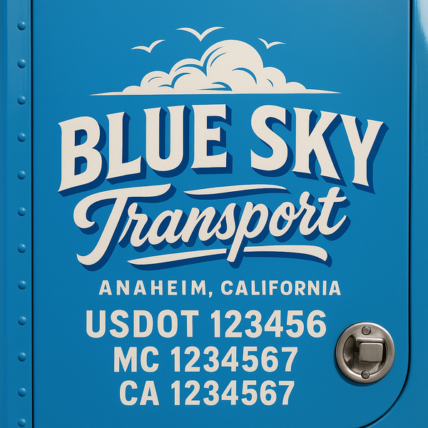 Custom Truck Door Decal Sticker Lettering For Semi-Trucks, Work Trucks, Box Trucks For USDOT Compliance