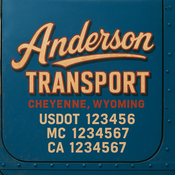 Custom Truck Door Decal Sticker Lettering For Semi-Trucks, Work Trucks, Box Trucks For USDOT Compliance