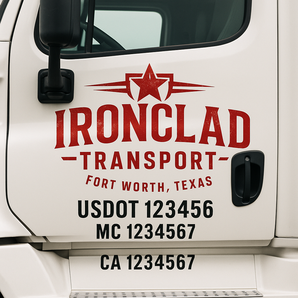 Custom Truck Door Decal Sticker Lettering For Semi-Trucks, Work Trucks, Box Trucks For USDOT Compliance