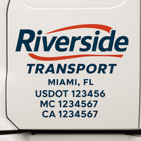 Custom Truck Door Decal Sticker Lettering For Semi-Trucks, Work Trucks, Box Trucks For USDOT Compliance
