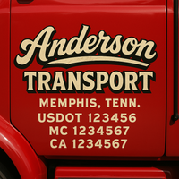 Custom Truck Door Decal Sticker Lettering For Semi-Trucks, Work Trucks, Box Trucks For USDOT Compliance