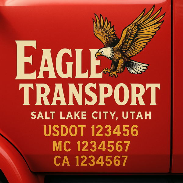 Custom Truck Door Decal Sticker Lettering For Semi-Trucks, Work Trucks, Box Trucks For USDOT Compliance