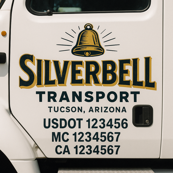 Custom Truck Door Decal Sticker Lettering For Semi-Trucks, Work Trucks, Box Trucks For USDOT Compliance