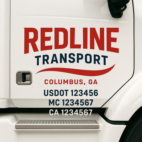 Custom Truck Door Decal Sticker Lettering For Semi-Trucks, Work Trucks, Box Trucks For USDOT Compliance