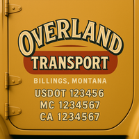 Custom Truck Door Decal Sticker Lettering For Semi-Trucks, Work Trucks, Box Trucks For USDOT Compliance