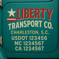 Custom Truck Door Decal Sticker Lettering For Semi-Trucks, Work Trucks, Box Trucks For USDOT Compliance
