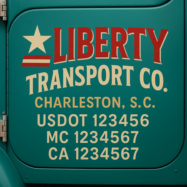 Custom Truck Door Decal Sticker Lettering For Semi-Trucks, Work Trucks, Box Trucks For USDOT Compliance