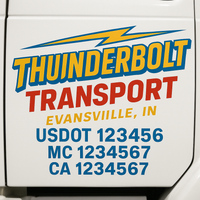 Custom Truck Door Decal Sticker Lettering For Semi-Trucks, Work Trucks, Box Trucks For USDOT Compliance