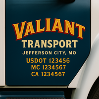 Custom Truck Door Decal Sticker Lettering For Semi-Trucks, Work Trucks, Box Trucks For USDOT Compliance