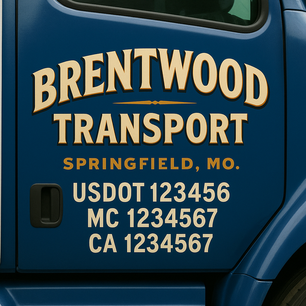 Custom Truck Door Decal Sticker Lettering For Semi-Trucks, Work Trucks, Box Trucks For USDOT Compliance