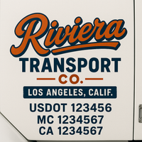 Custom Truck Door Decal Sticker Lettering For Semi-Trucks, Work Trucks, Box Trucks For USDOT Compliance
