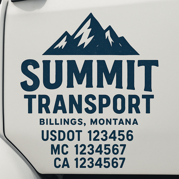 Custom Truck Door Decal Sticker Lettering For Semi-Trucks, Work Trucks, Box Trucks For USDOT Compliance
