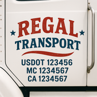 Custom Truck Door Decal Sticker Lettering For Semi-Trucks, Work Trucks, Box Trucks For USDOT Compliance