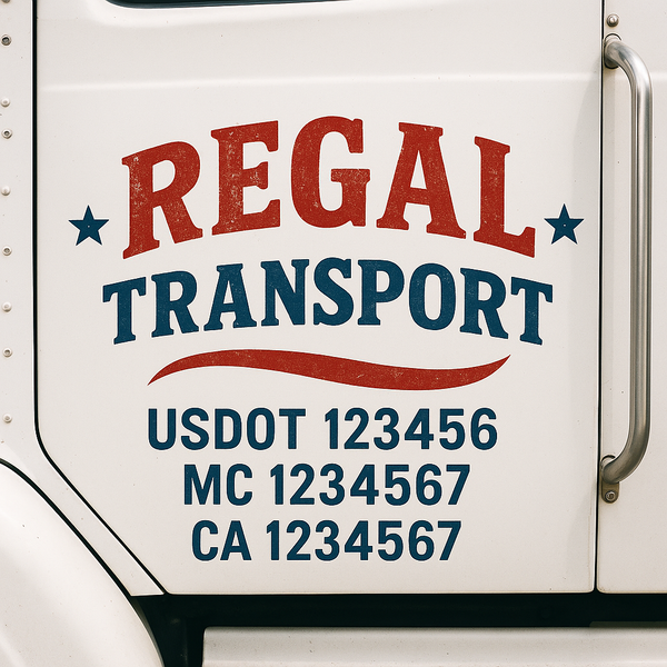 Custom Truck Door Decal Sticker Lettering For Semi-Trucks, Work Trucks, Box Trucks For USDOT Compliance